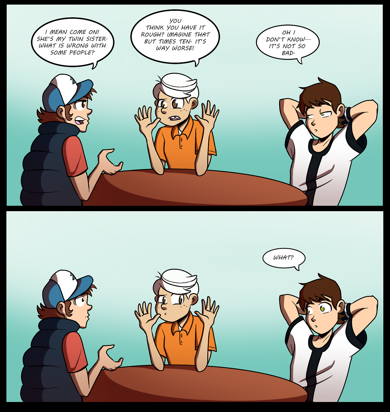 chillguydraws:Just boys having a discussion. hehe~ &lt; |D