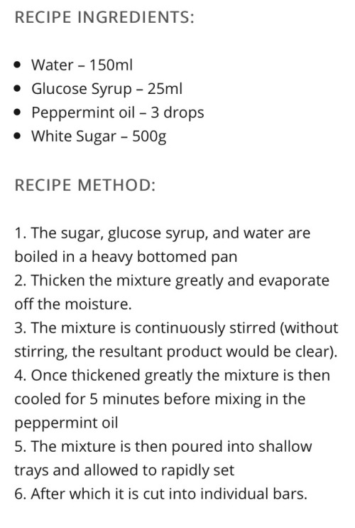 @enemyofrome i have no clue why this recipe is in the passive voice BUT. mmm minty sugar&hellip;