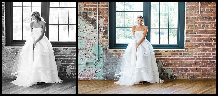 charleston wedding photography and caroline herrera fern gown at the ceder room