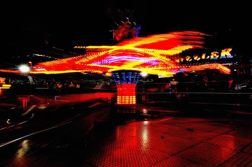 Energy!Amusement Park Ride At NightWinsford Salt Fair & Regatta, Cheshire, England.   September 