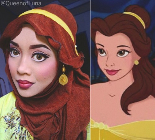 thatsthat24: halihijabi: Hijabi Cosplay: Disney Princesses Cosplayer/Makeup Artist: @queenofluna ❤️❤