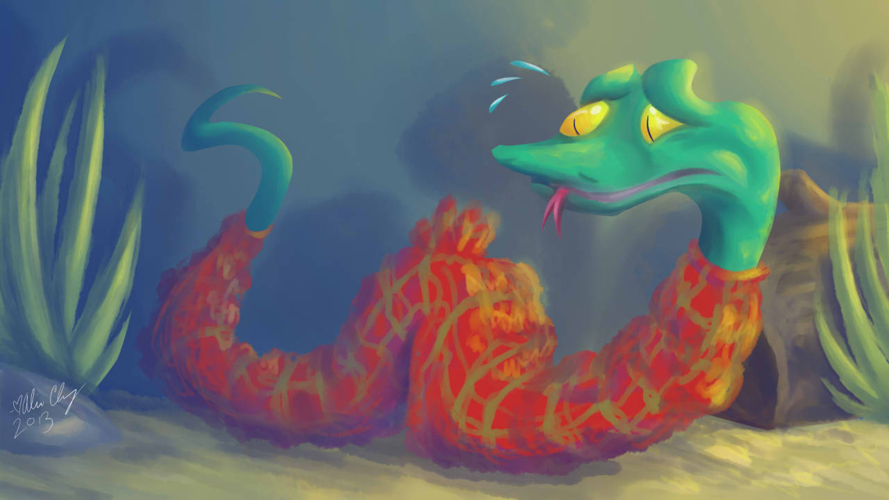 aliceapprovesart:   Sweater Snake Pre-Production Art  Art done for my short animation