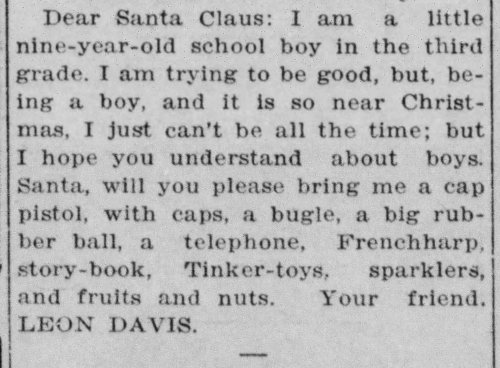 (source: The McKinney (Texas) Courier-Gazette, December 24, 1923.)