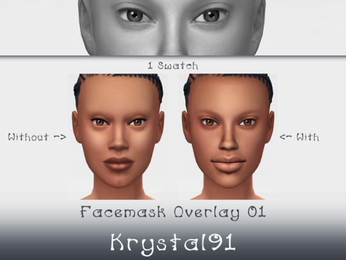 F Facemask + Overlay 01A facemask available for female sims from toddler to elder! ^^ There are two 