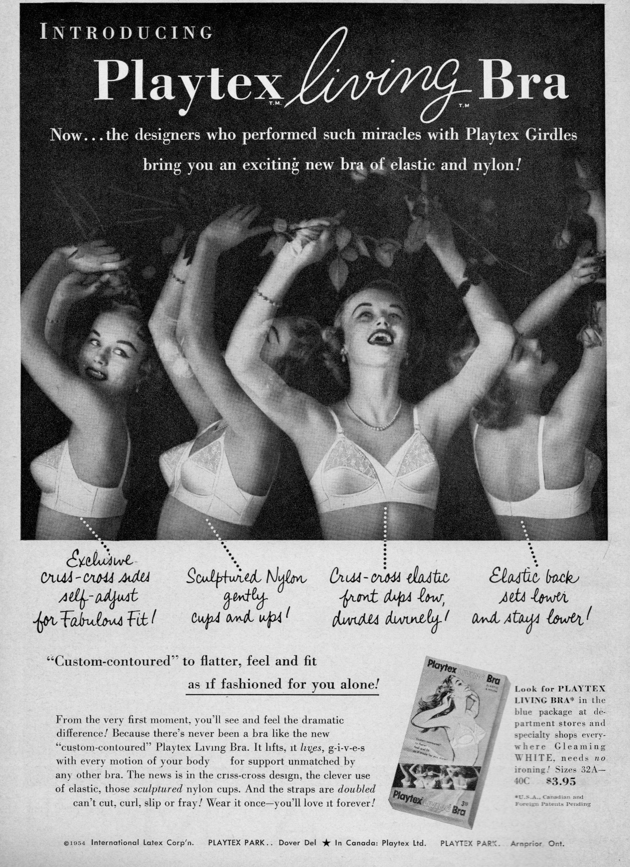 Playtex Bra vintage 1961 Swiss advertising poster - illustraction Gallery