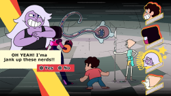 johnryanabbott:  Couldn’t stop thinkin about this so I drew it. I would’ve loved to incorporate more Steven Universe design elements into the “UI” but at the end of the day I didn’t have a lot of time so that’s all I got for now!  