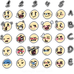 honnojis:  I saw a few of these emoji art challenge charts floating around so i decided to make my own as well! Feel free to reblog or use! 