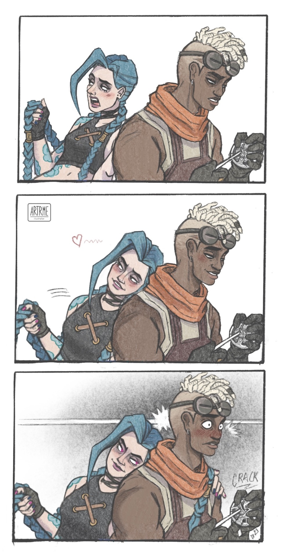 *They Are Up In The Treehouse Together, Ekko Is Tinkering His Stopwatch. Jinx Is Bored.