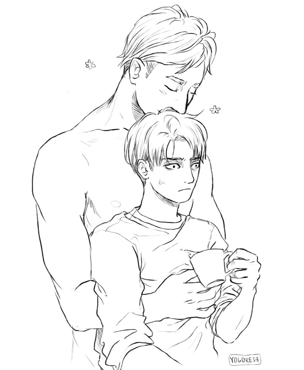 yogodump:  modern au where Erwin is Levi’s one night stand and shamelessly follows