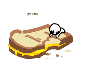 TBH creature eating a sandwich | Sticker