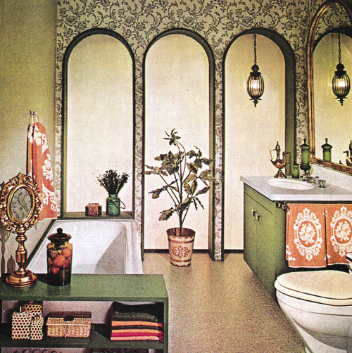 thegikitiki:Bathroom Decor, 1970