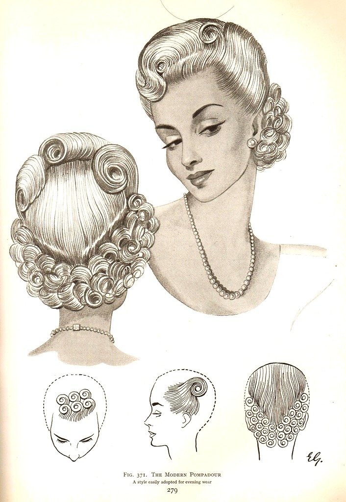 retrowunderland:  Vintage Pin Up Hairstyles From “The Art and Craft of Hairdressing”, 