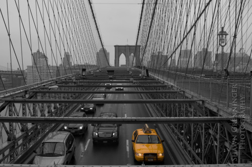 (via 500px / Photo &ldquo;Yellow Taxi, Brooklyn Bridge&rdquo; by Shawn Grenninger)