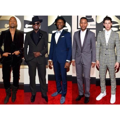 The men showed up and showed out tonight at the #GRAMMYs! #dapper