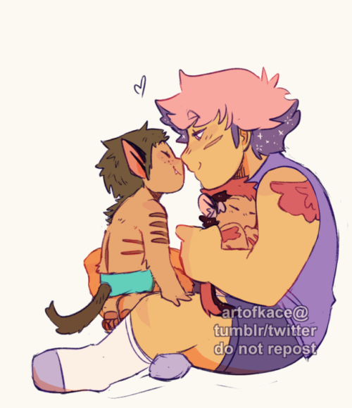 artofkace:Catra w/the bbs for a ko-fi request and then some other ko-fi request glitradora family st