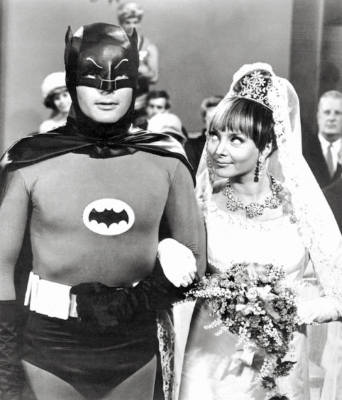 Adam West, Carolyn Jones / production still from Batman (ABC 1966-68), season 2, episode 23, “Marsha