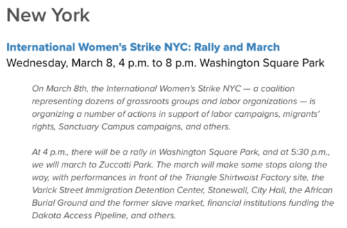 chocolatecakesandthickmilkshakes:  micdotcom:  On Wednesday, which is International Women’s Day, women across the country will take part in the national Day Without a Woman strike. Here’s a rundown of several women’s strike rallies in major cities