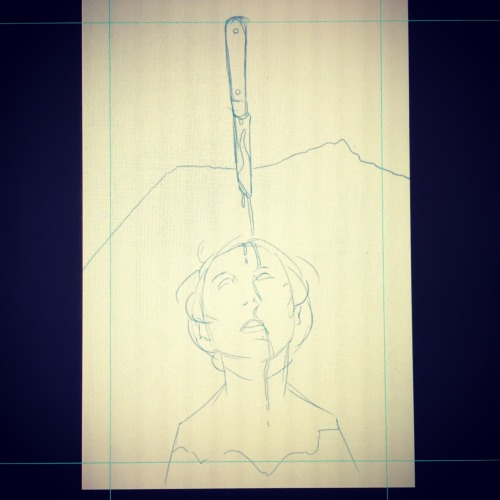 Process for poster for my graphic novel, FRANK.