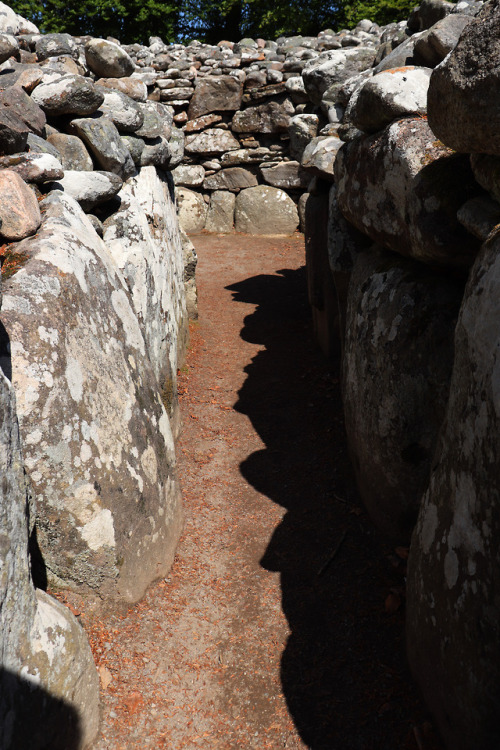 North East Cairn, Clava Cairns, Inverness, Scotland, 27.5.18.The entrance of this Bronze Age burial 