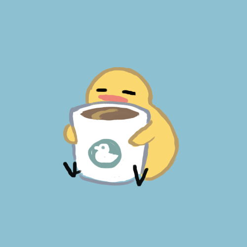 These tired birdblobs need their coffee / tea fix for the morning(These icons were made as a surpris