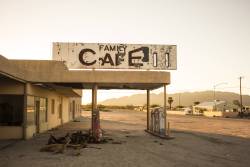  Abandoned diner and gas station in Desert