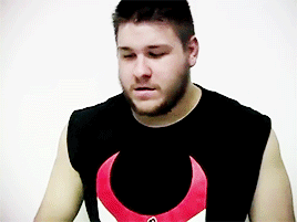 mithen-gifs-wrestling:  Kevin Steen angrily and belligerently announces that he finds