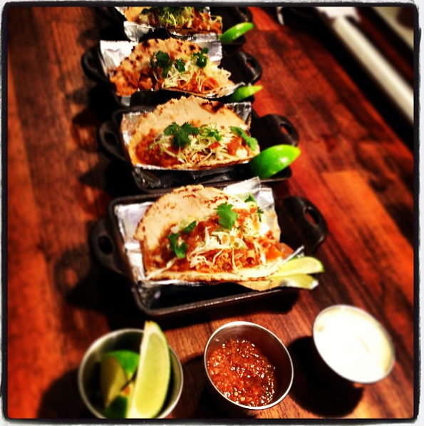 nicherestaurantgroup:  Via @mdaughaday : New Chicken tacos on the menu @tastebarstl !