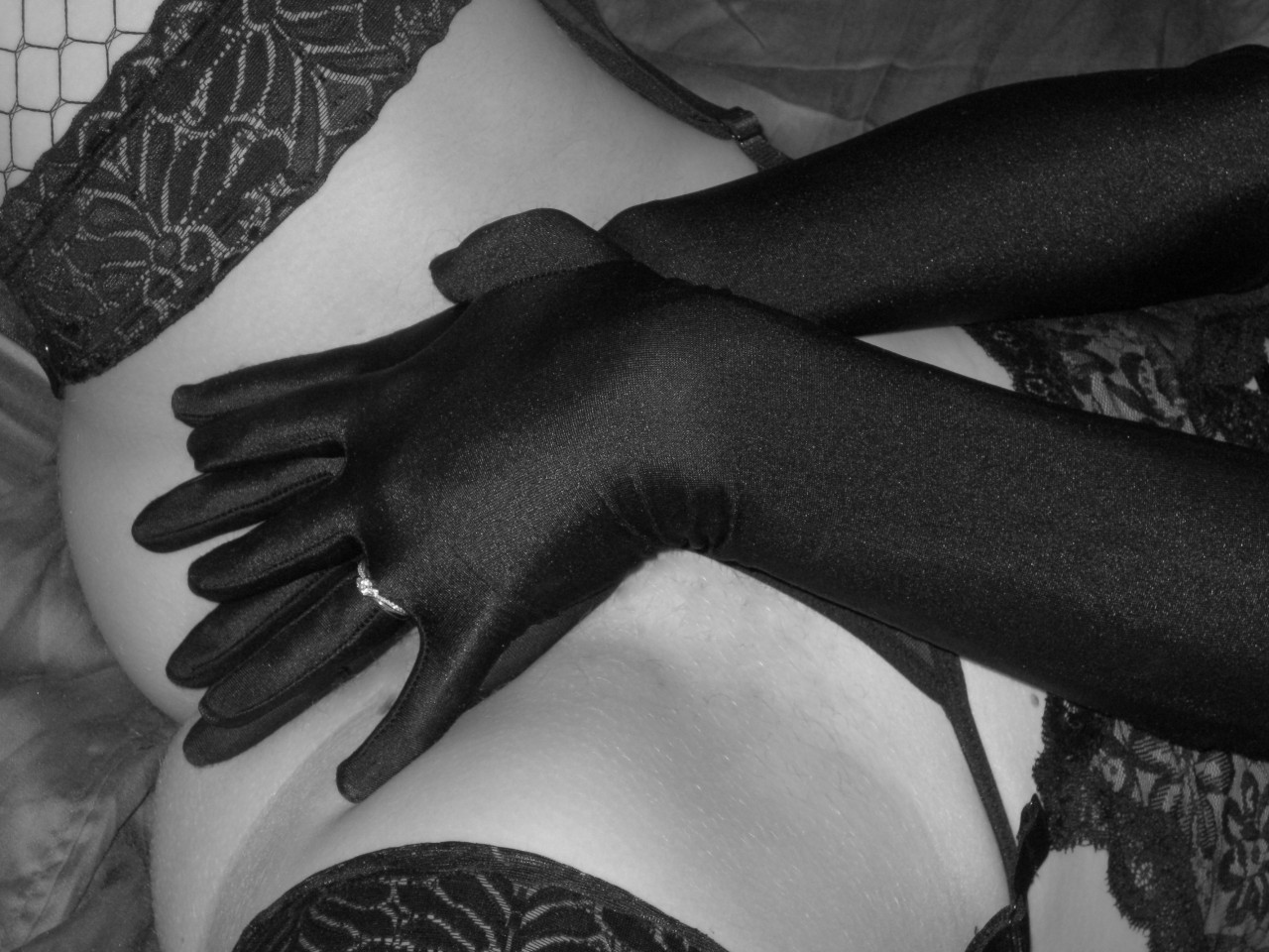 sharingoods:  upinandwet:  sharingoods:  My wife in stockings and sheer lingerie. 
