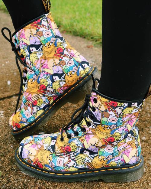 My Adventure Time Dr. Marten boots are finally here! They came in just on time for the rain  Follow 