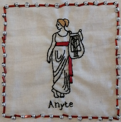 rebelwomenembroidery:Anyte of Tegea was a famous writer in her own time, well known for her epitaphs