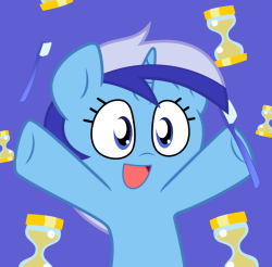 berrypunchreplies:  lightyami555:  Colgate / Minuette NYA by ChainChomp2  This would get anypony to brush, how could you say no?!  Adorbs Colgate &lt;3