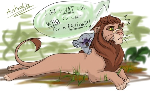 animelionessmika:some hetalia countries in lion forms~