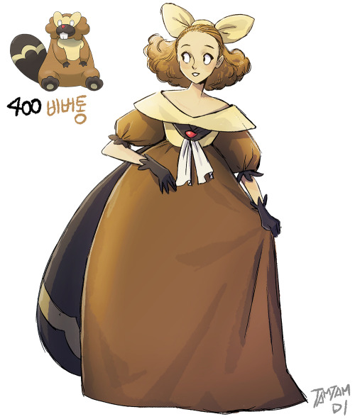 Pokemon Gijinka399. Bidoof 400. Bibarel http://tamtamdi.com