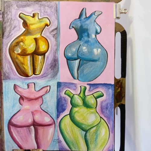 Venus series Mixed media on paper Approx. 22"x30"  Life is short, do what you want . . . . . . . #artistsofig #artistsoninstagram #drawing #mixedmedia #curvy #art #paintersofinstagram #bbw #ink #molotow #thickthighssavelives #thick #thickthighs