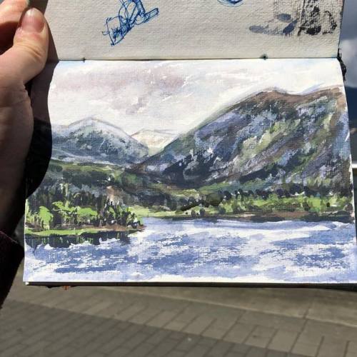 Still in awe of this view.. . . . #painting #illustration #landscape #pleinair #gouache #vancouver #