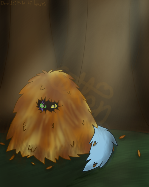 Posting This One A Little Late, Sorry!Day Thirteen: Jumping In A Leaf Pile