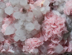 ggeology:  Rhodochrosite, Quartz and Chalcopyrite  