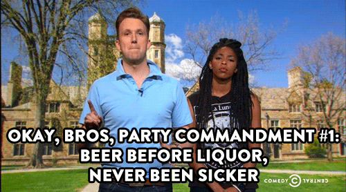 cautiouslybodacious:  comedycentral:  Click here to watch more of Jordan Klepper and Jessica Williams’s safety tips for college students from last night’s Daily Show.  OMG YES I WAS LOOKING FOR THE GIF FOR THIS 