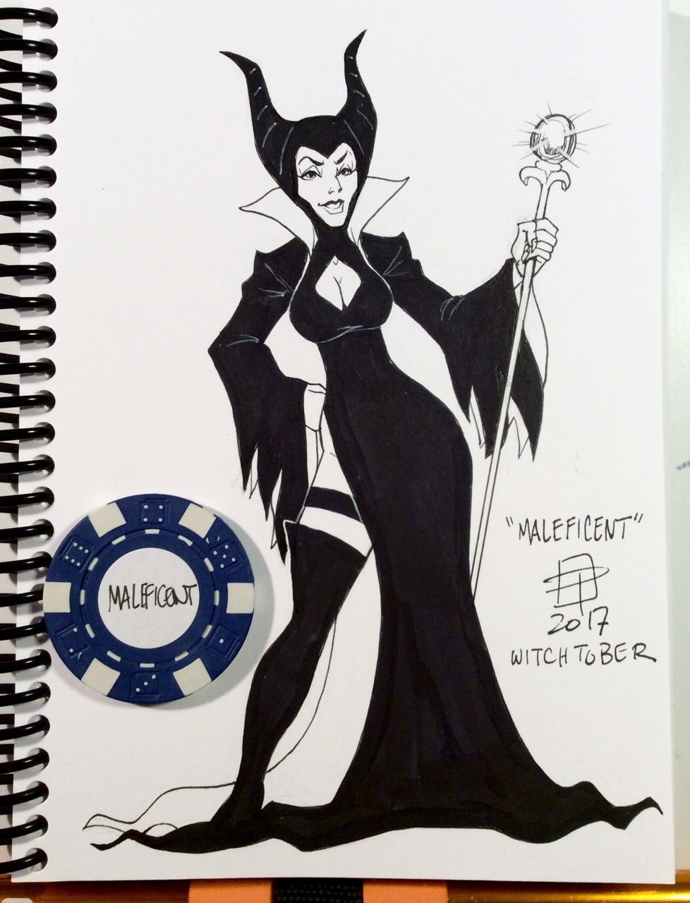 callmepo:Witchtober day 11: Maleficent from Sleeping Beauty. &lt;3 &lt;3