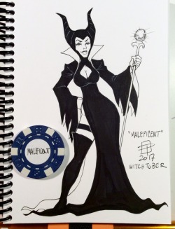 callmepo:Witchtober day 11: Maleficent from Sleeping Beauty. &lt;3 &lt;3 &lt;3 &lt;3