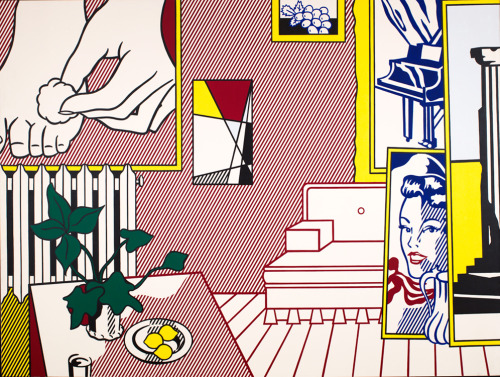 documentassion:  Roy Lichtenstein (1923-1997), ‘Artist’s Studio “Foot Medication”’, 1974, oil and Magna on canvas, 243.8 x 325.1 cm. 