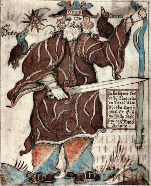 Illustration of Odin, 18th century