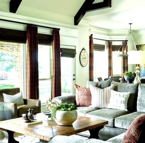 Open Living RoomLiving Room - Large Traditional Open Concept Medium Tone Wood Floor And Brown Floor Living
