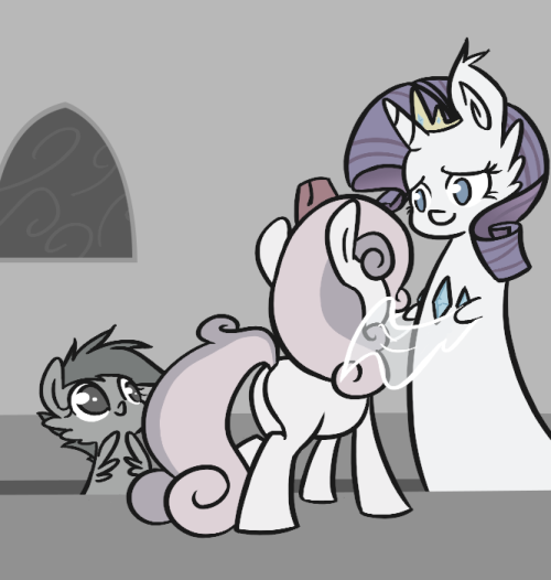 scootalootheadventurer:  “You stay safe ok, my Princess? “ “I will, we’ll rescue your friends Rarity!” "Oh thank you, thank you for doing this, you’re a real sweetheart. I’m sure your sister’s just as proud of you as I am right