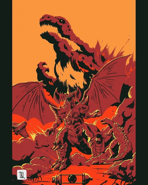 Godzilla vs. Destoroyah (1995) Movie Fan Poster design @godzillamovie @godzilla_toho #ゴジラ . . Swipe 