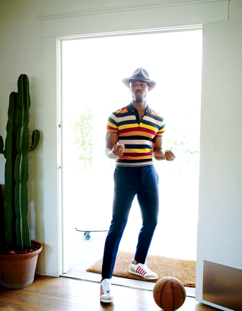 Michael B. Jordan photographed by Peggy Sirota for GQ Magazine, 2015