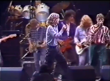 David Bowie, Mick Jagger And Paul McCartney Perform Dancing In The Street At The Princes Trust Benefit
