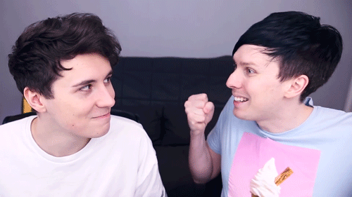 philsextendedbday:  martisun:  here’s a bunch of gifs of dan looking at phil like