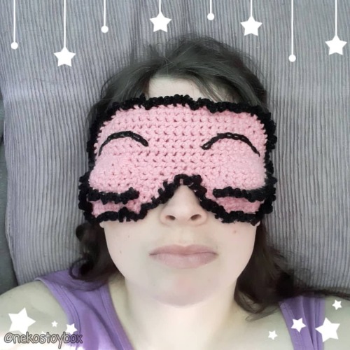 Finally got around to making myself a sleep mask. Pattern used by @twinkiechan. #crochet #crocheted 