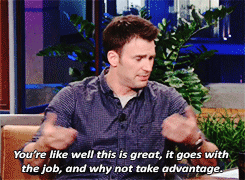 Chris is not a bike guy like Steve Rogers (x)